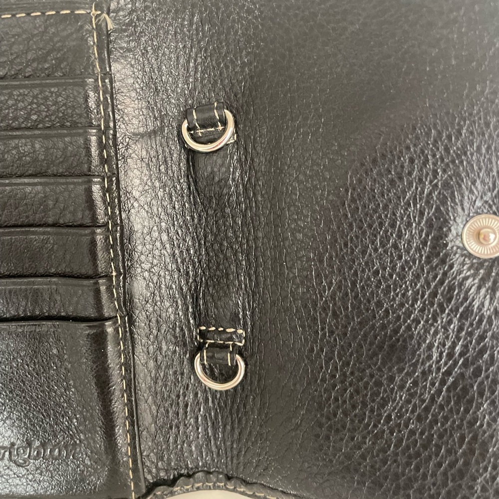Brighton Black Leather Wallet/Crossbody - Picture 4 of 7